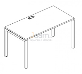 Мебель для персонала Стол письменный на металлокаркасе DUE Б2 014 БП