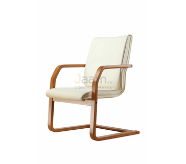 Офисный стул Лондон/В Кожа стандартная/база дерево