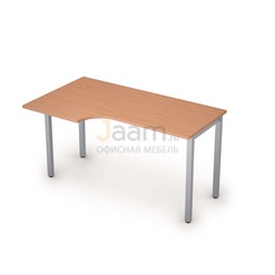 Мебель для персонала Стол криволинейный на металлических опорах левый 2М.142