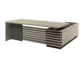 Кабинет руководителя Стол руководителя на ЛДСП опорах с опорной тумбой левый Z-222