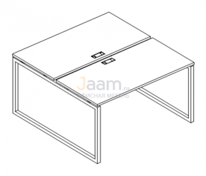 Мебель для персонала Рабочая станция на металлокаркасе QUATTRO Б4 177 БП